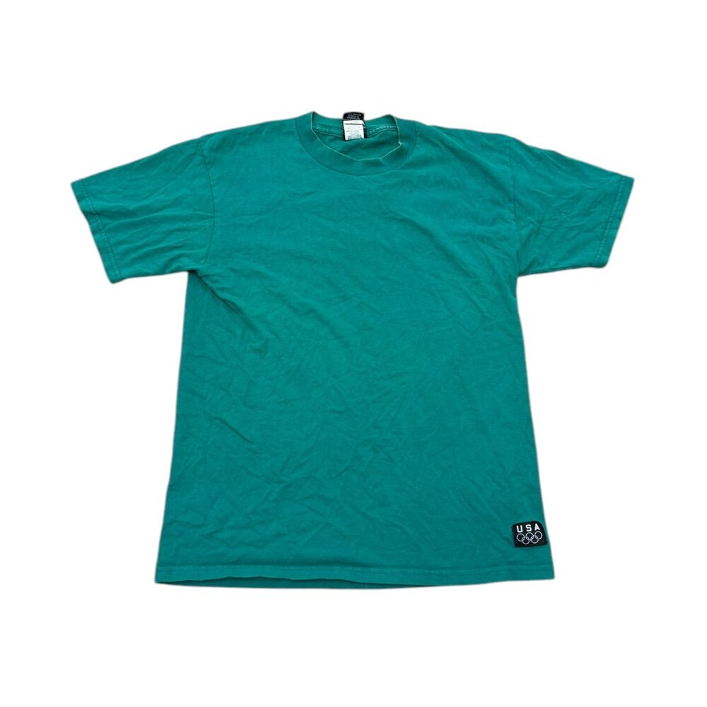 Vintage 1990s USA Olympics Green T-Shirt Made in USA Single Stitch